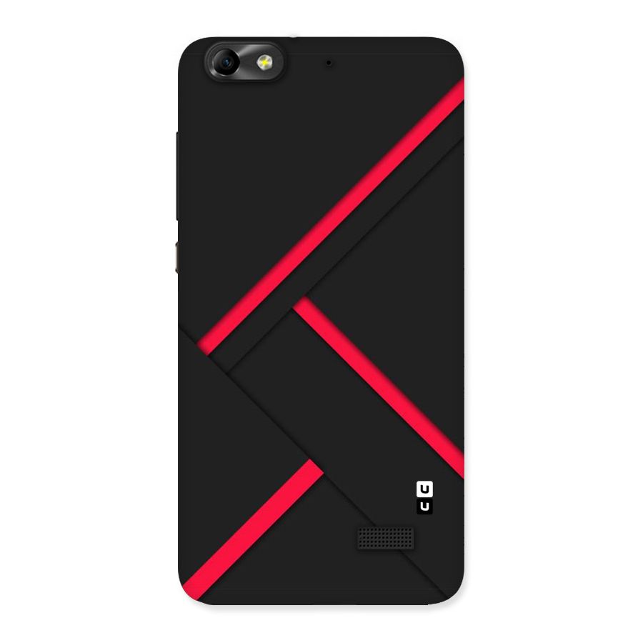 Red Disort Stripes Back Case for Honor 4C