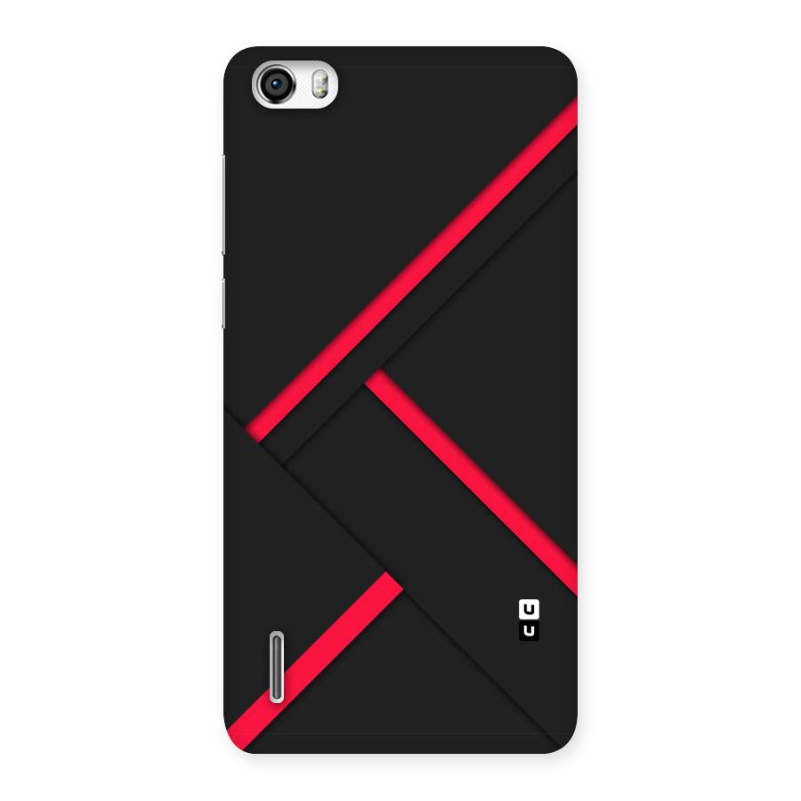 Red Disort Stripes Back Case for Honor 6