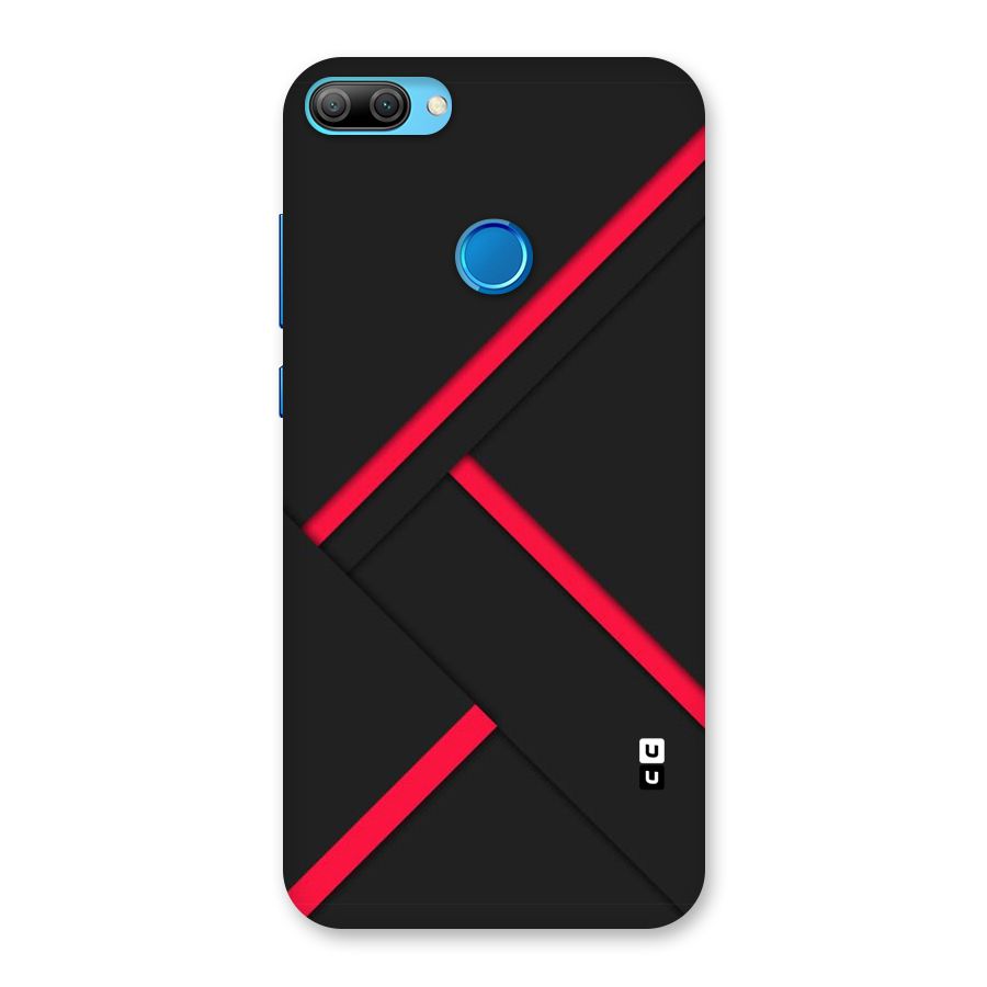 Red Disort Stripes Back Case for Honor 9N
