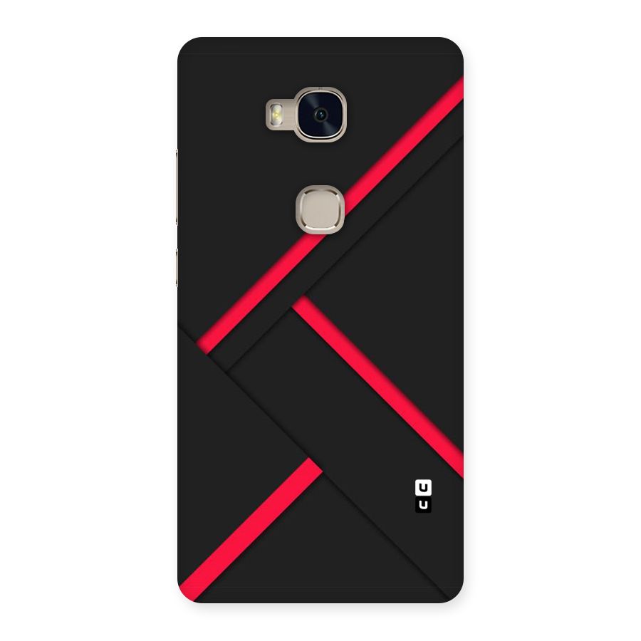 Red Disort Stripes Back Case for Huawei Honor 5X