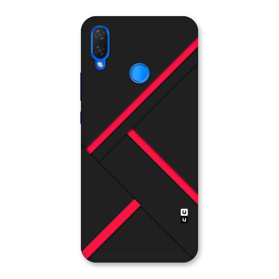 Red Disort Stripes Back Case for Huawei P Smart+