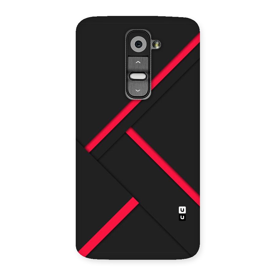 Red Disort Stripes Back Case for LG G2
