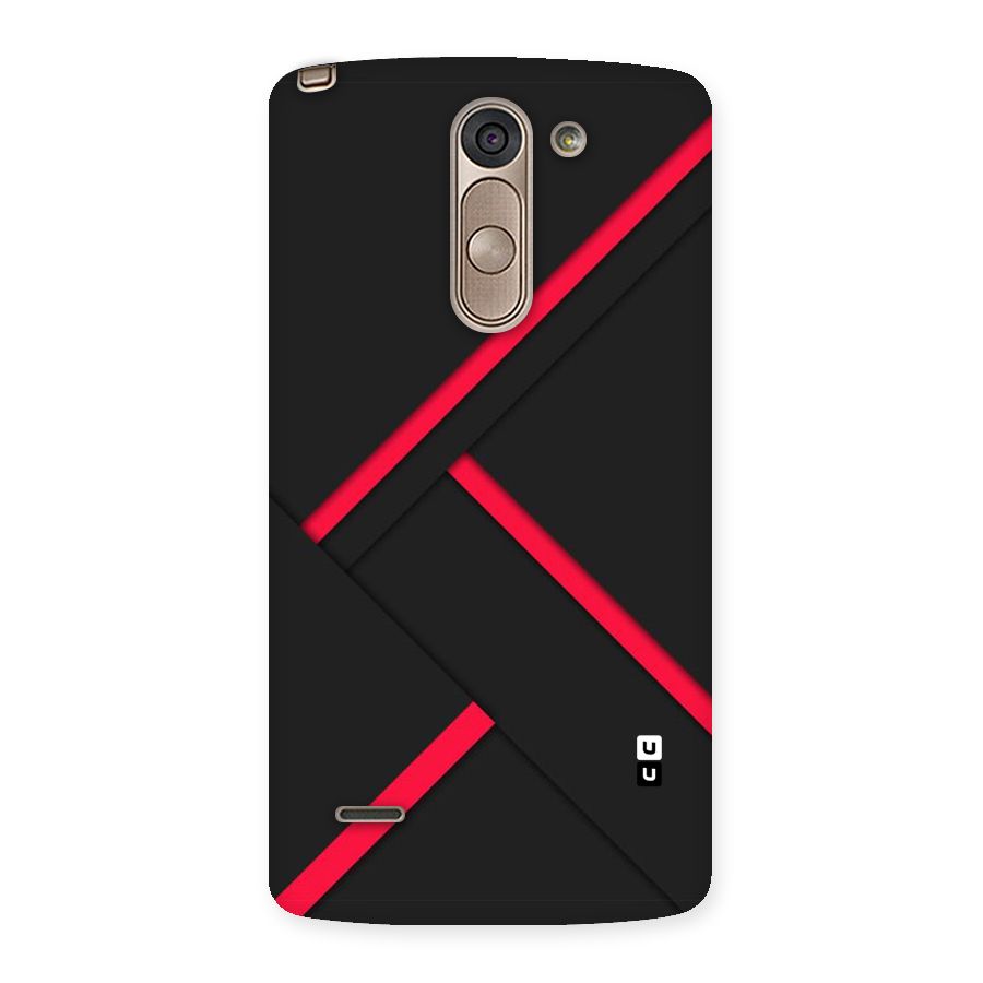 Red Disort Stripes Back Case for LG G3 Stylus