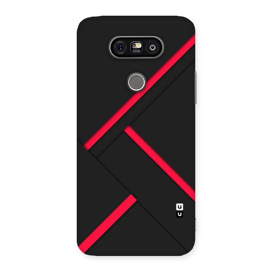 Red Disort Stripes Back Case for LG G5