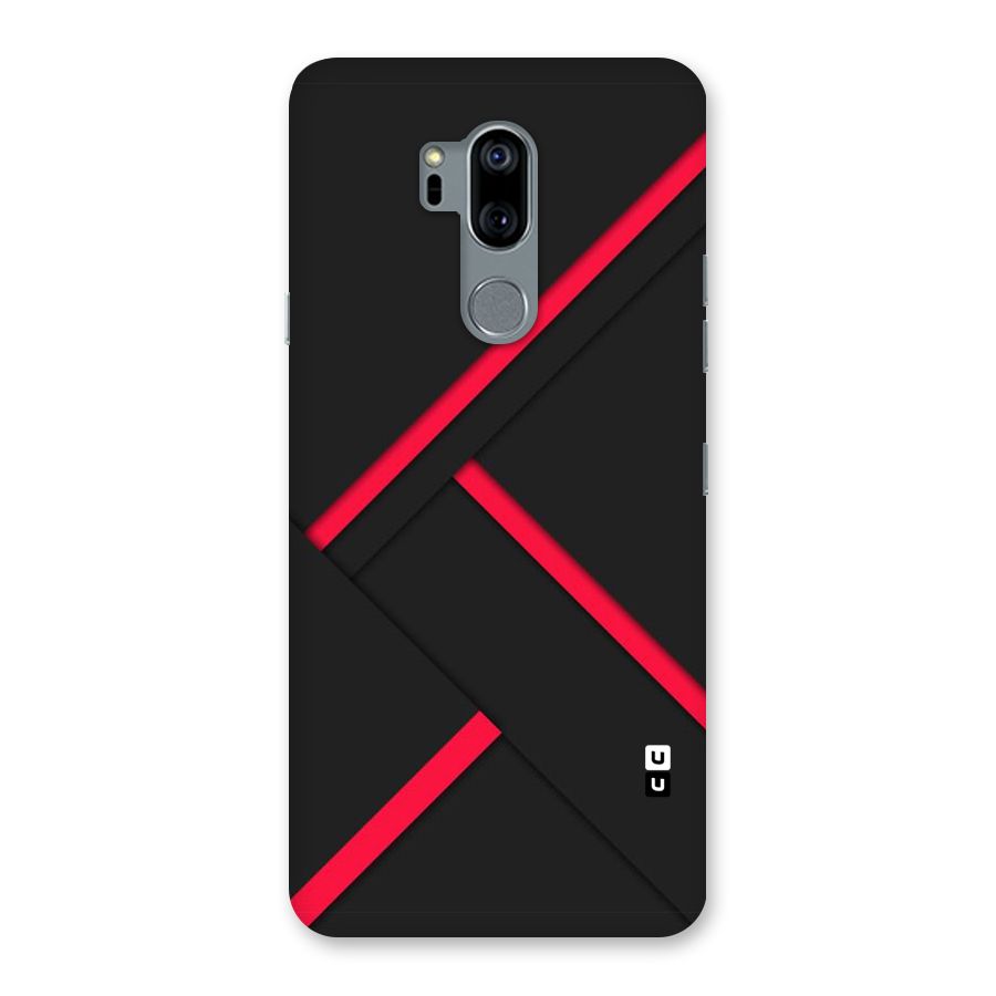 Red Disort Stripes Back Case for LG G7