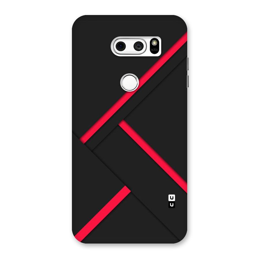 Red Disort Stripes Back Case for LG V30