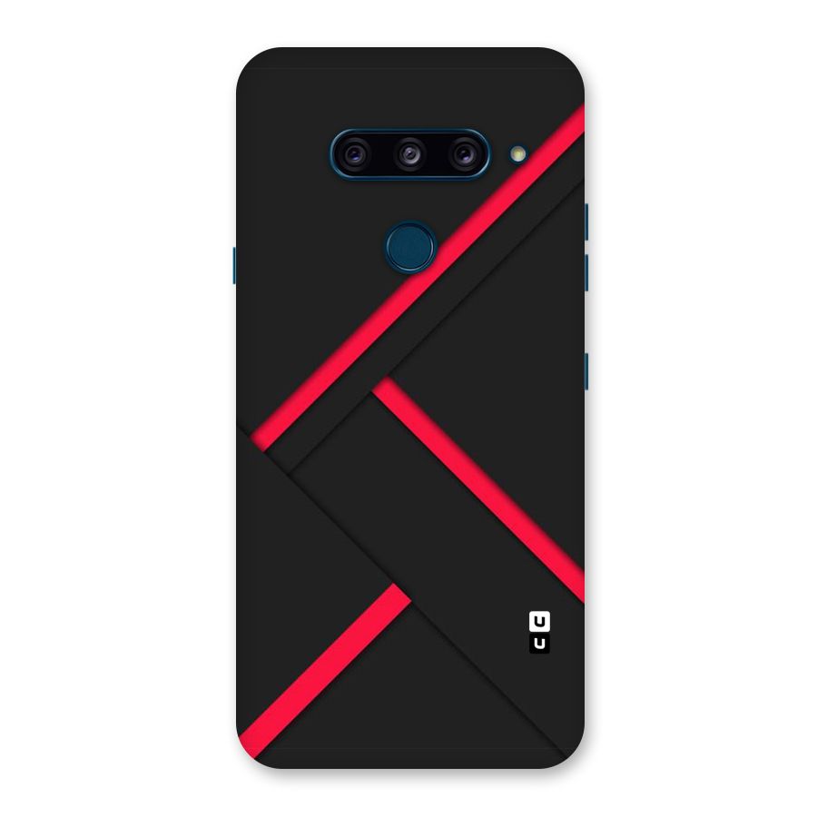 Red Disort Stripes Back Case for LG  V40 ThinQ
