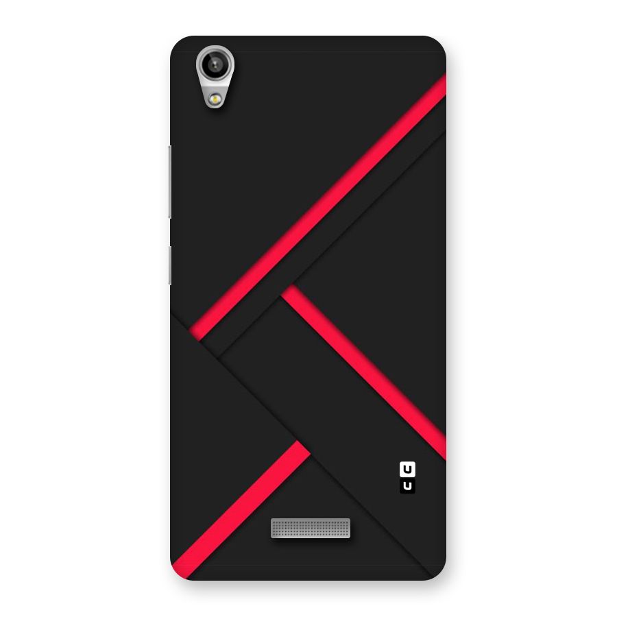 Red Disort Stripes Back Case for Lava-Pixel-V1