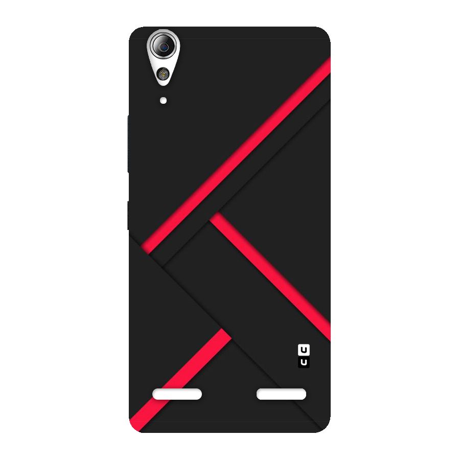 Red Disort Stripes Back Case for Lenovo A6000 Plus