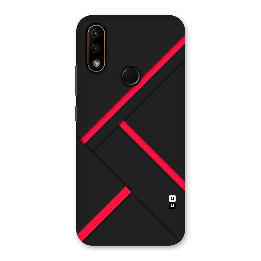 Red Disort Stripes Back Case for Lenovo A6 Note
