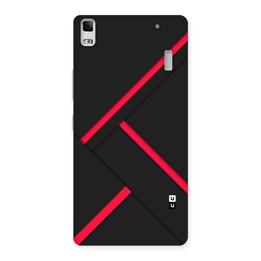 Red Disort Stripes Back Case for Lenovo A7000