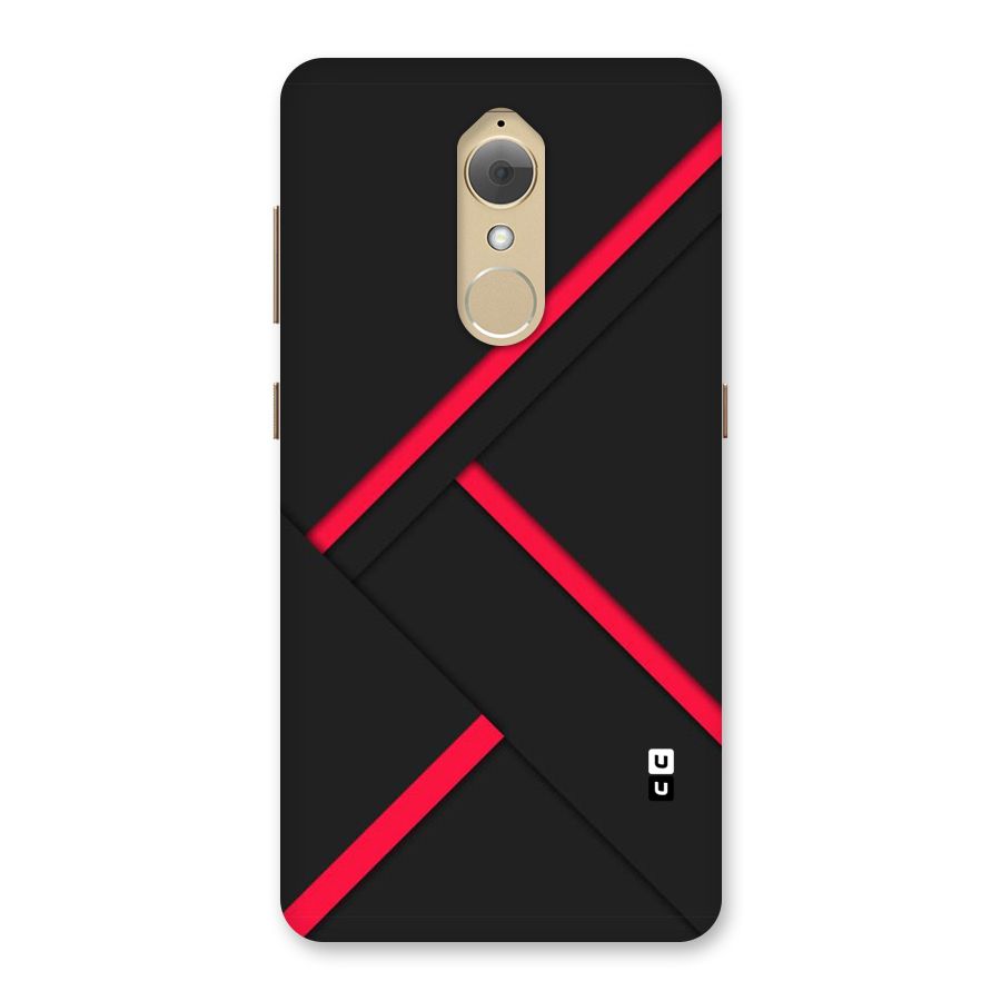 Red Disort Stripes Back Case for Lenovo K8