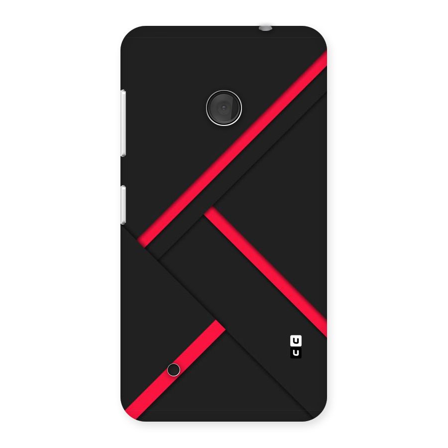 Red Disort Stripes Back Case for Lumia 530