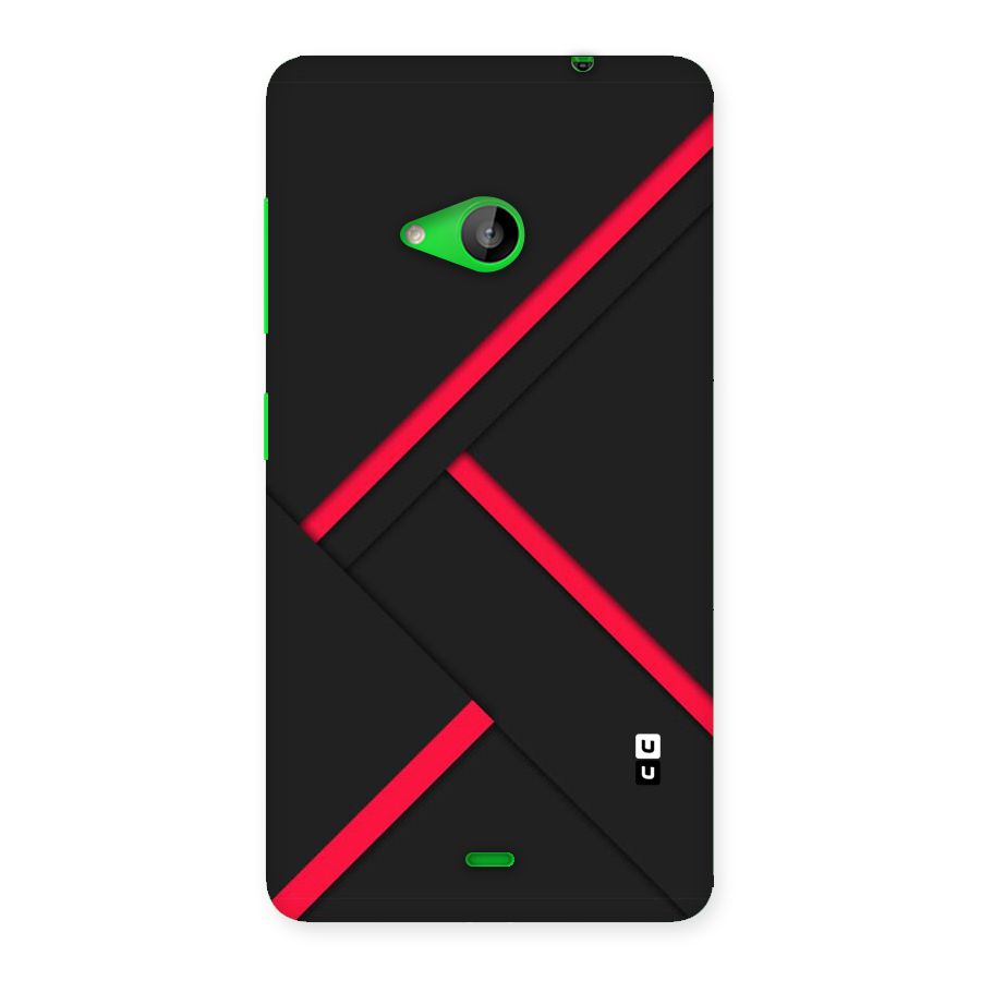Red Disort Stripes Back Case for Lumia 535