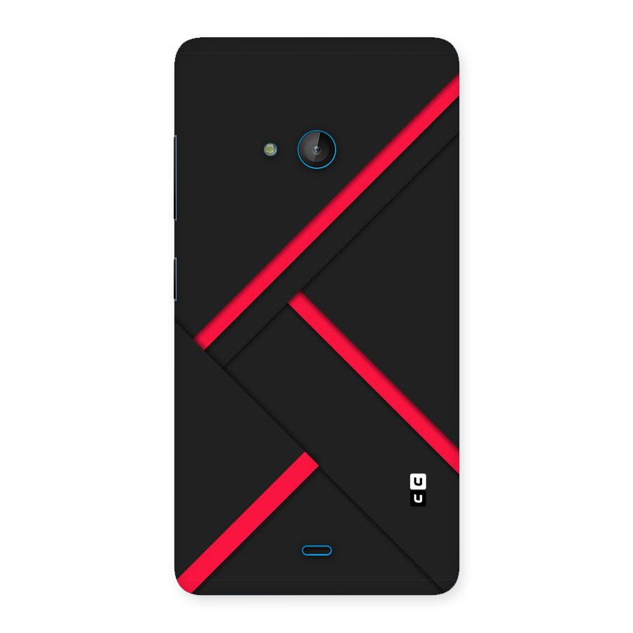 Red Disort Stripes Back Case for Lumia 540