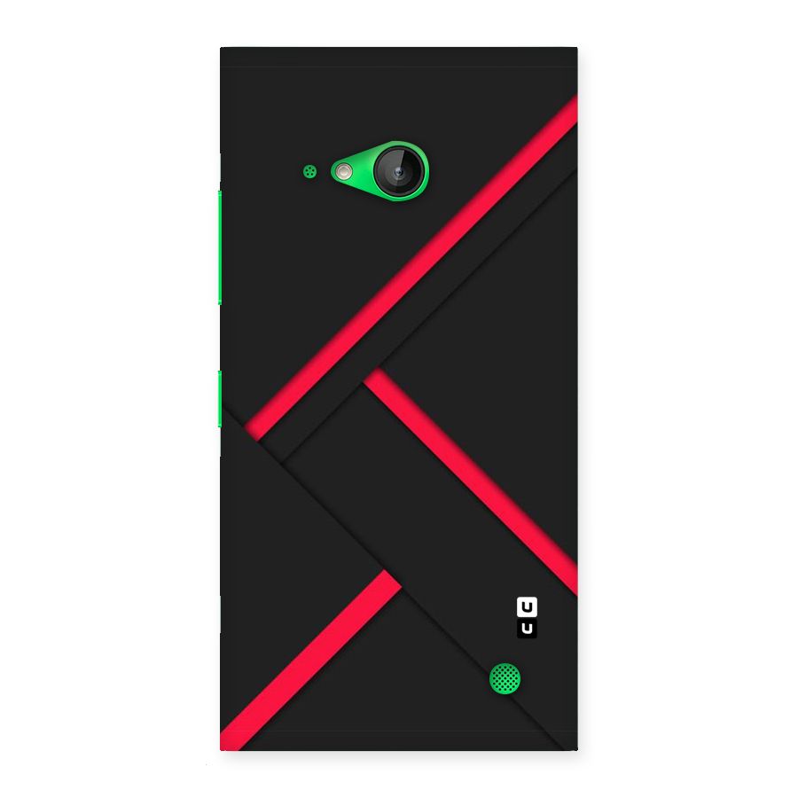 Red Disort Stripes Back Case for Lumia 730