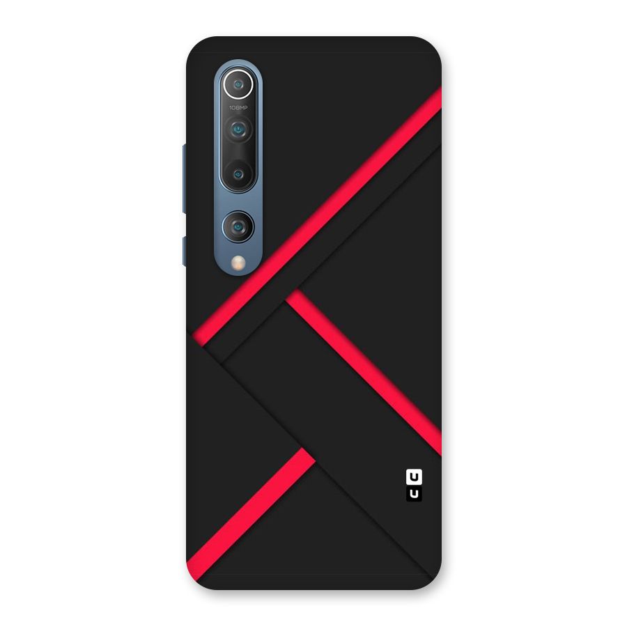 Red Disort Stripes Back Case for Mi 10