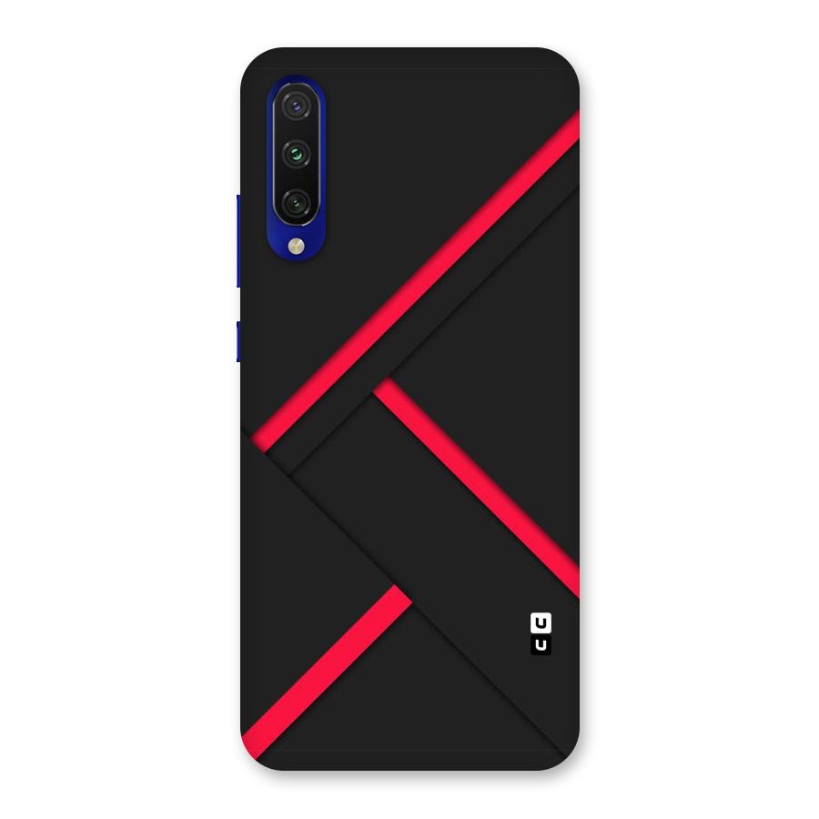 Red Disort Stripes Back Case for Mi A3