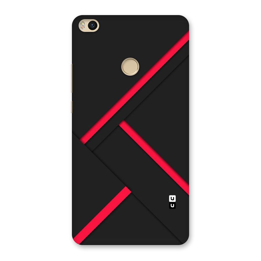 Red Disort Stripes Back Case for Mi Max 2