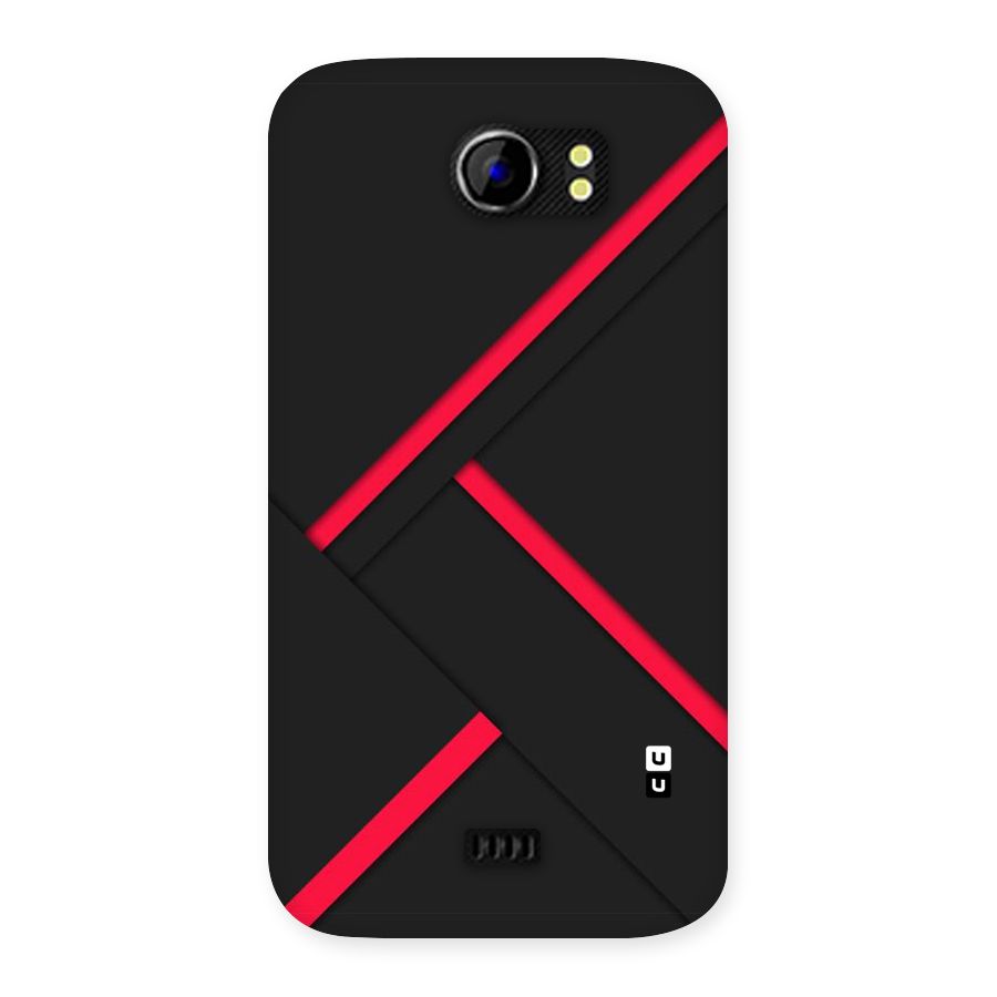 Red Disort Stripes Back Case for Micromax Canvas 2 A110