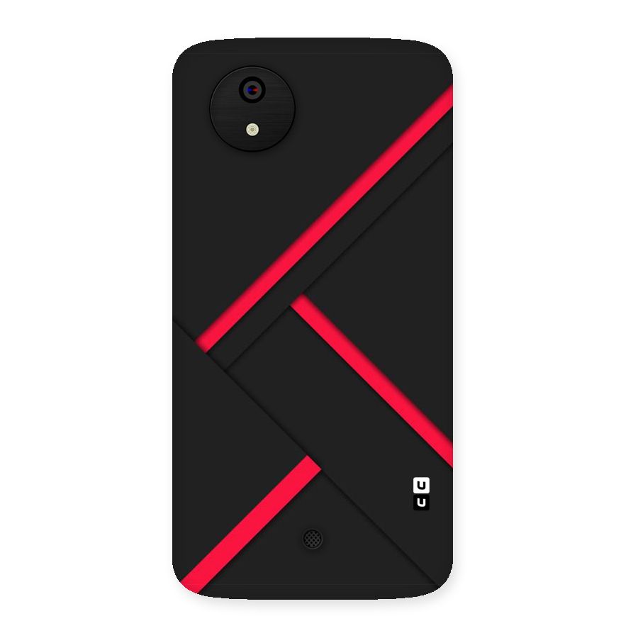 Red Disort Stripes Back Case for Micromax Canvas A1