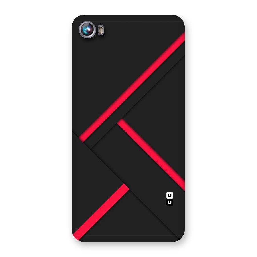 Red Disort Stripes Back Case for Micromax Canvas Fire 4 A107
