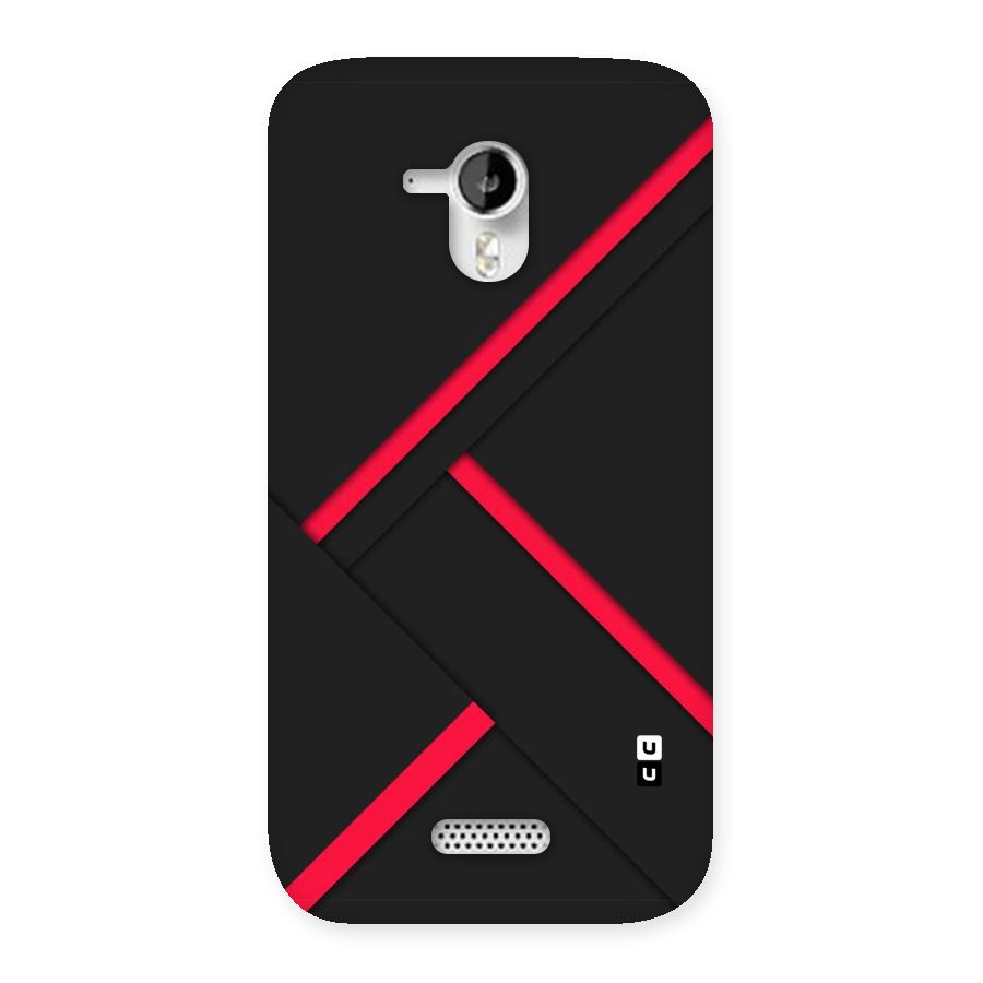 Red Disort Stripes Back Case for Micromax Canvas HD A116