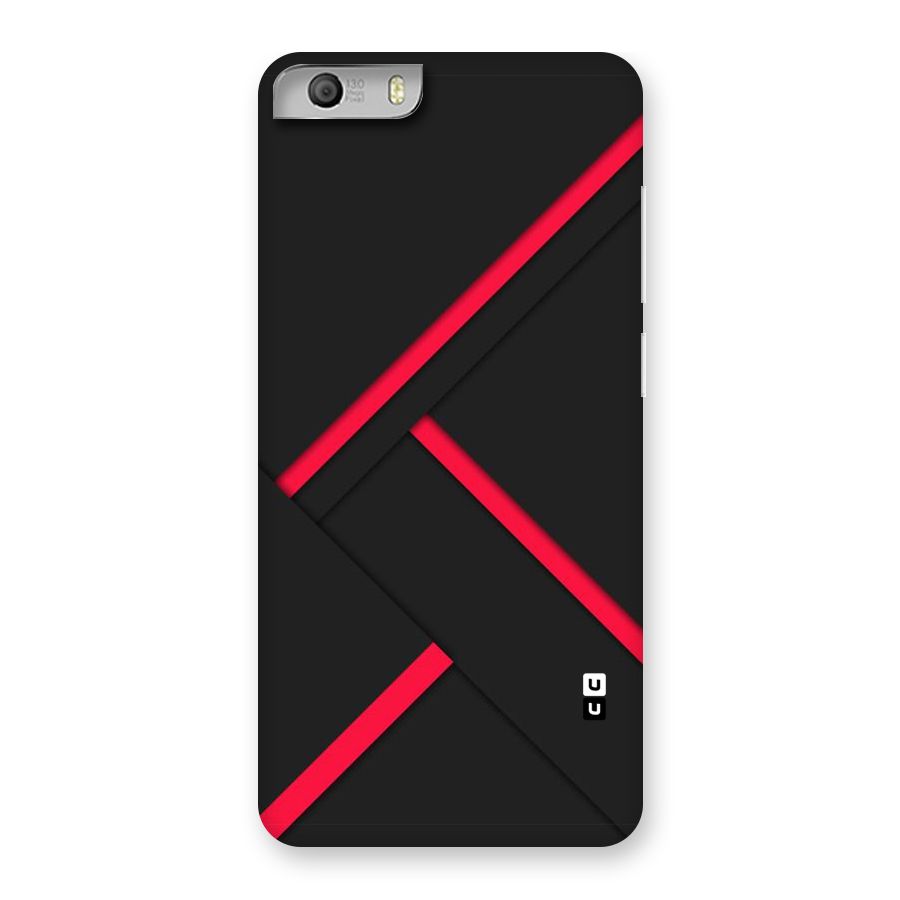 Red Disort Stripes Back Case for Micromax Canvas Knight 2