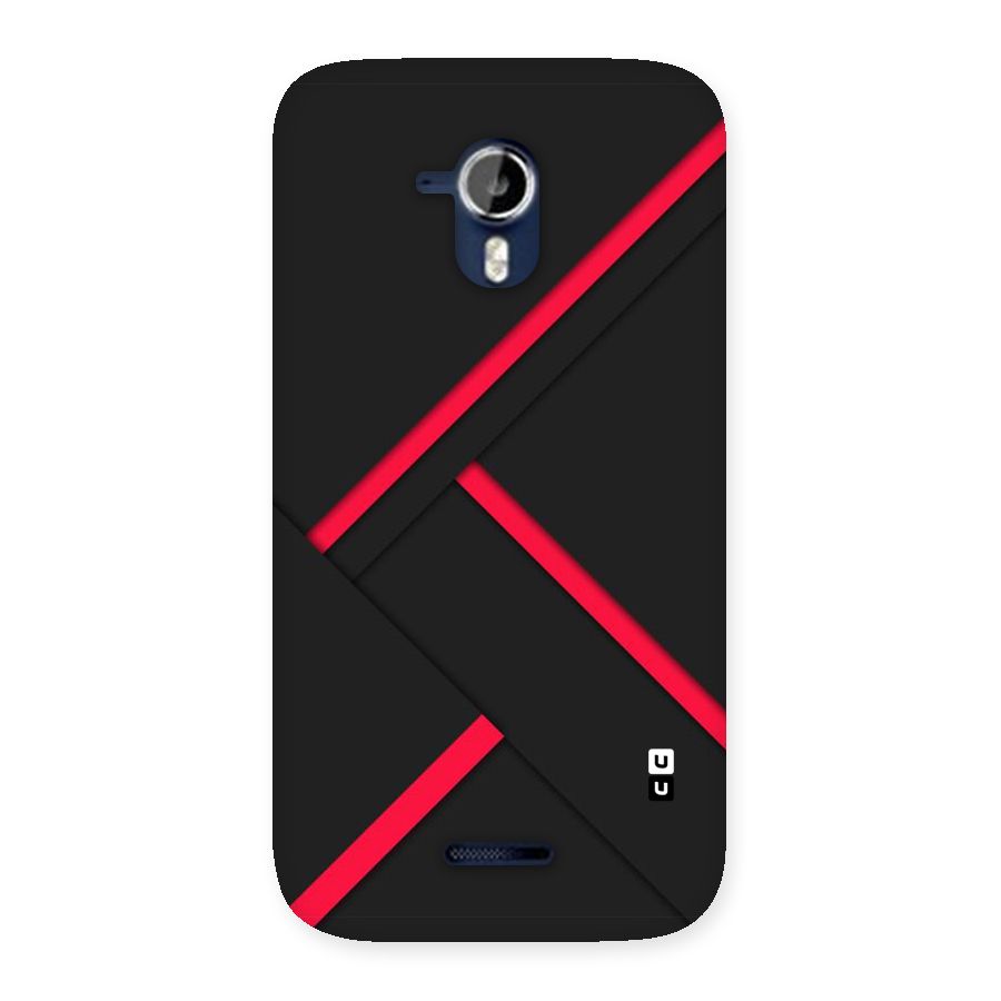 Red Disort Stripes Back Case for Micromax Canvas Magnus A117