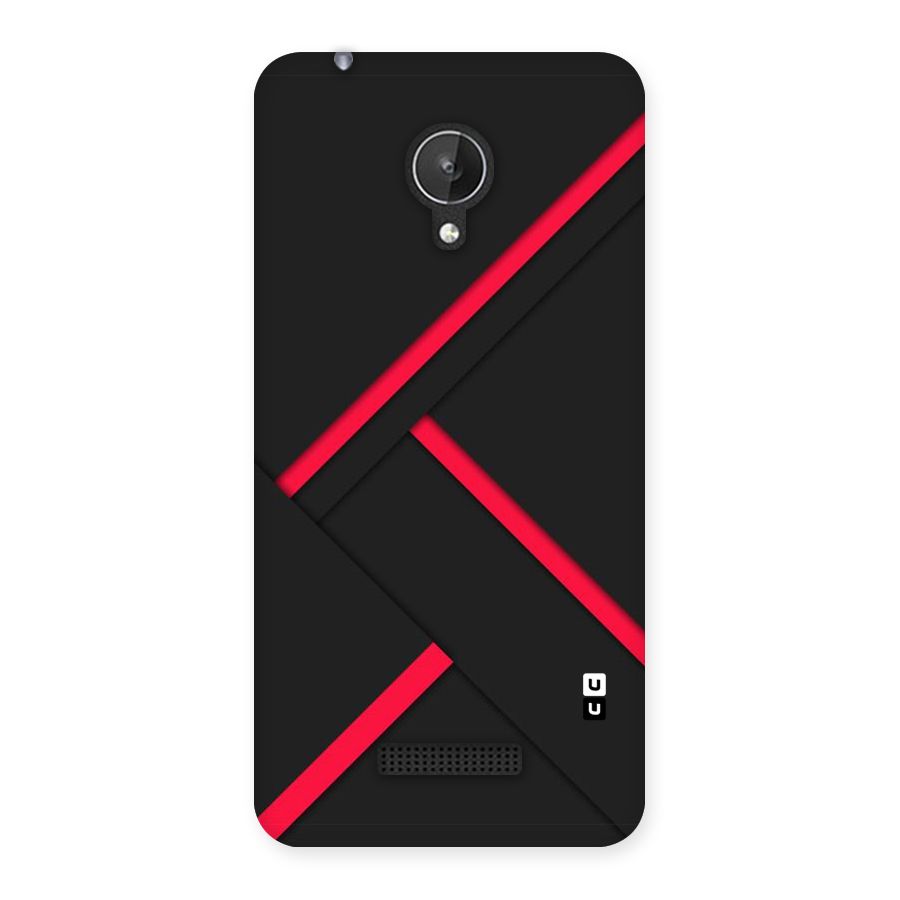 Red Disort Stripes Back Case for Micromax Canvas Spark Q380