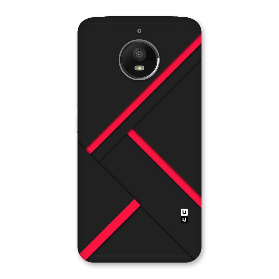 Red Disort Stripes Back Case for Moto E4 Plus