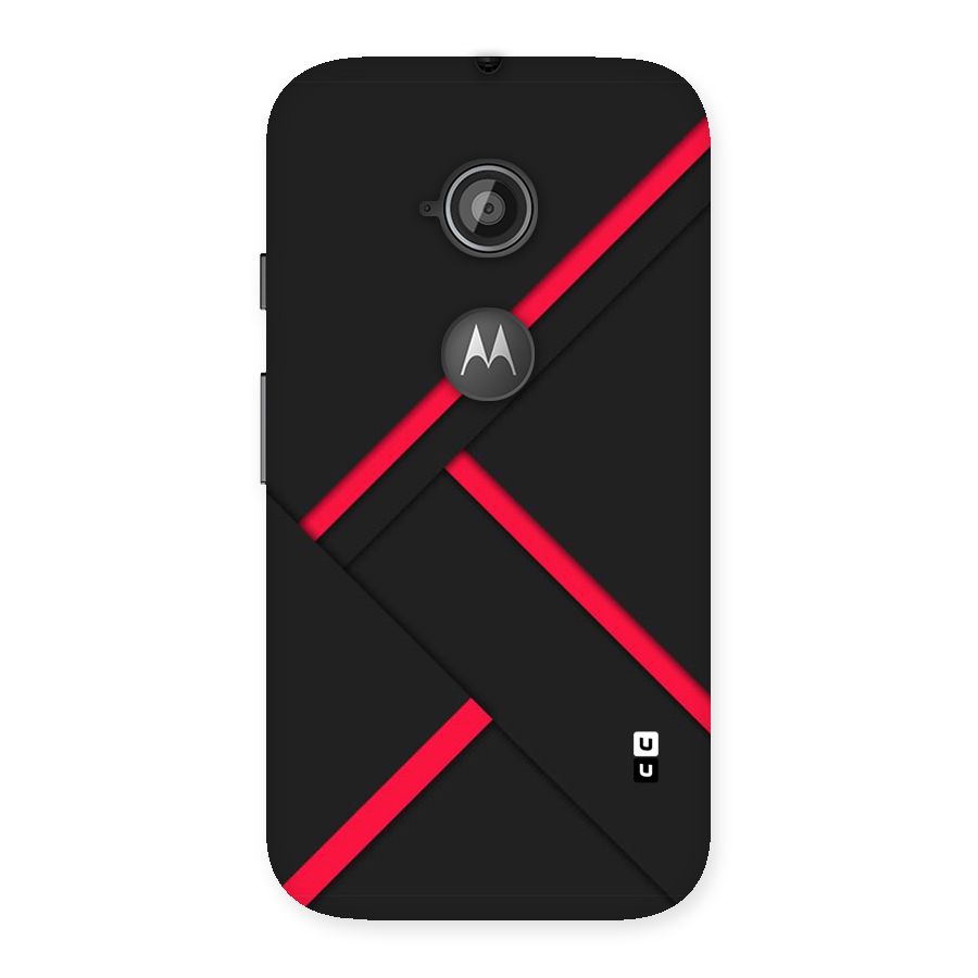 Red Disort Stripes Back Case for Moto E 2nd Gen