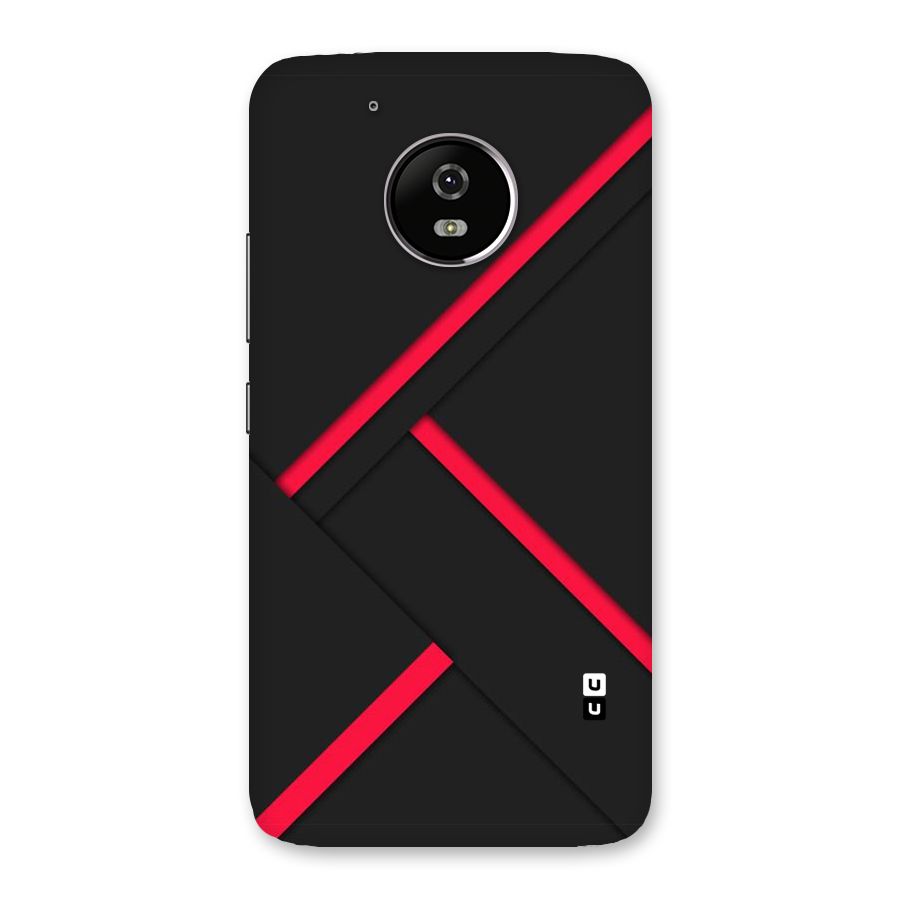 Red Disort Stripes Back Case for Moto G5