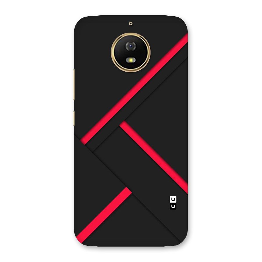Red Disort Stripes Back Case for Moto G5s