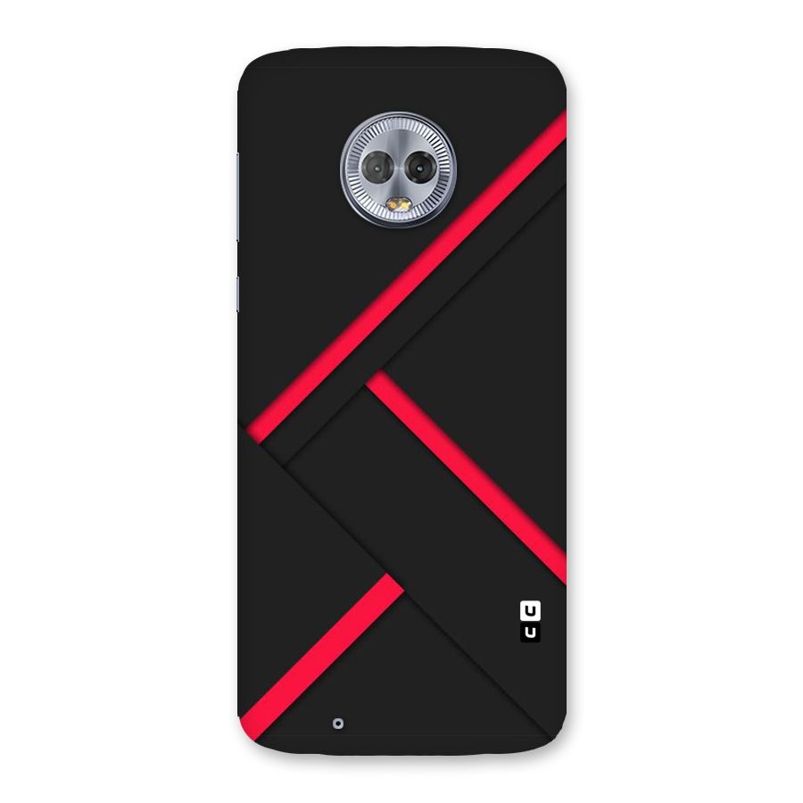 Red Disort Stripes Back Case for Moto G6
