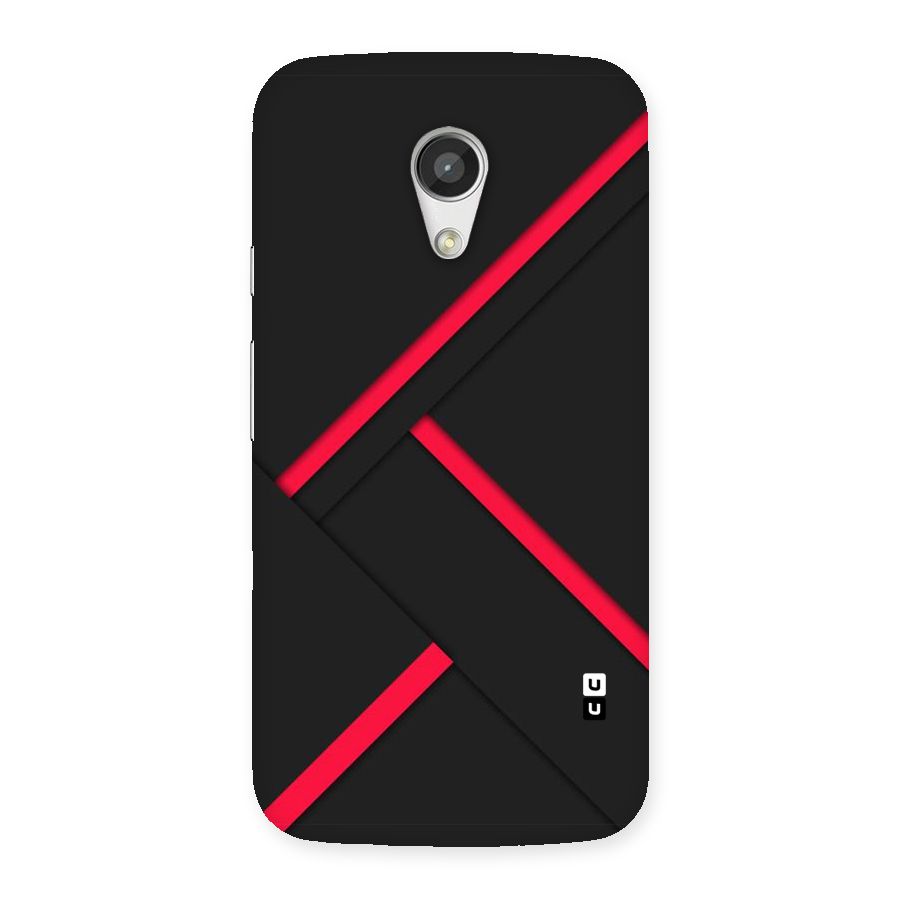 Red Disort Stripes Back Case for Moto G 2nd Gen