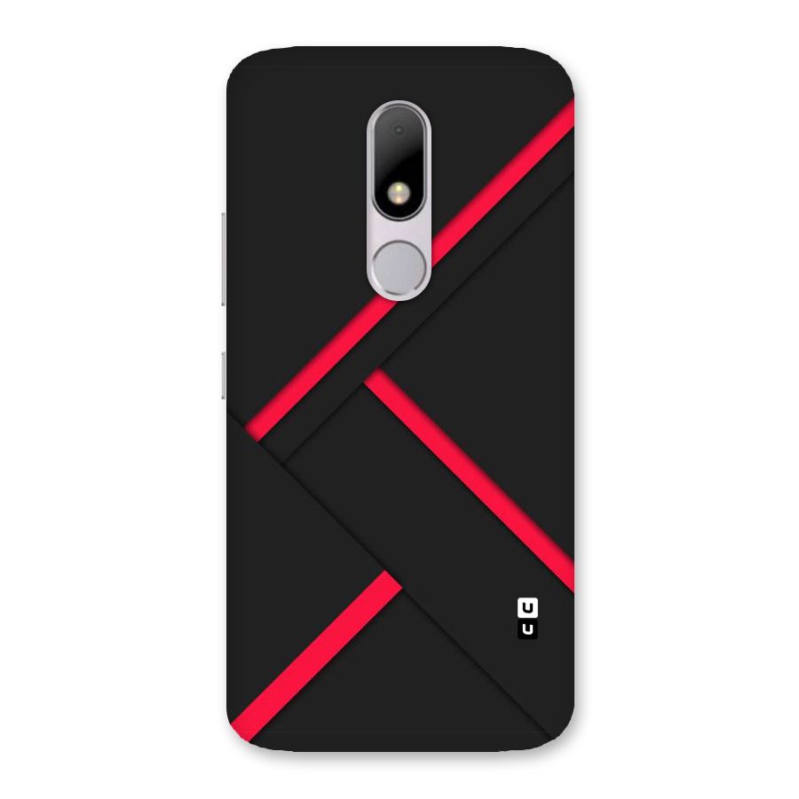 Red Disort Stripes Back Case for Moto M
