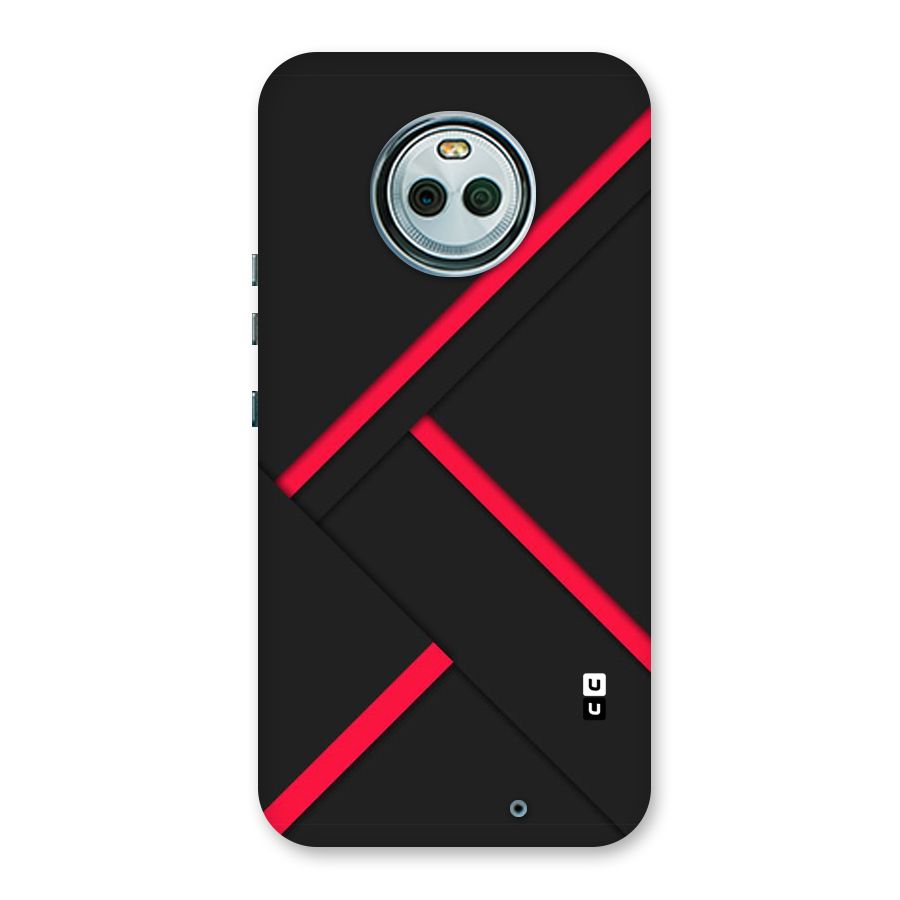 Red Disort Stripes Back Case for Moto X4