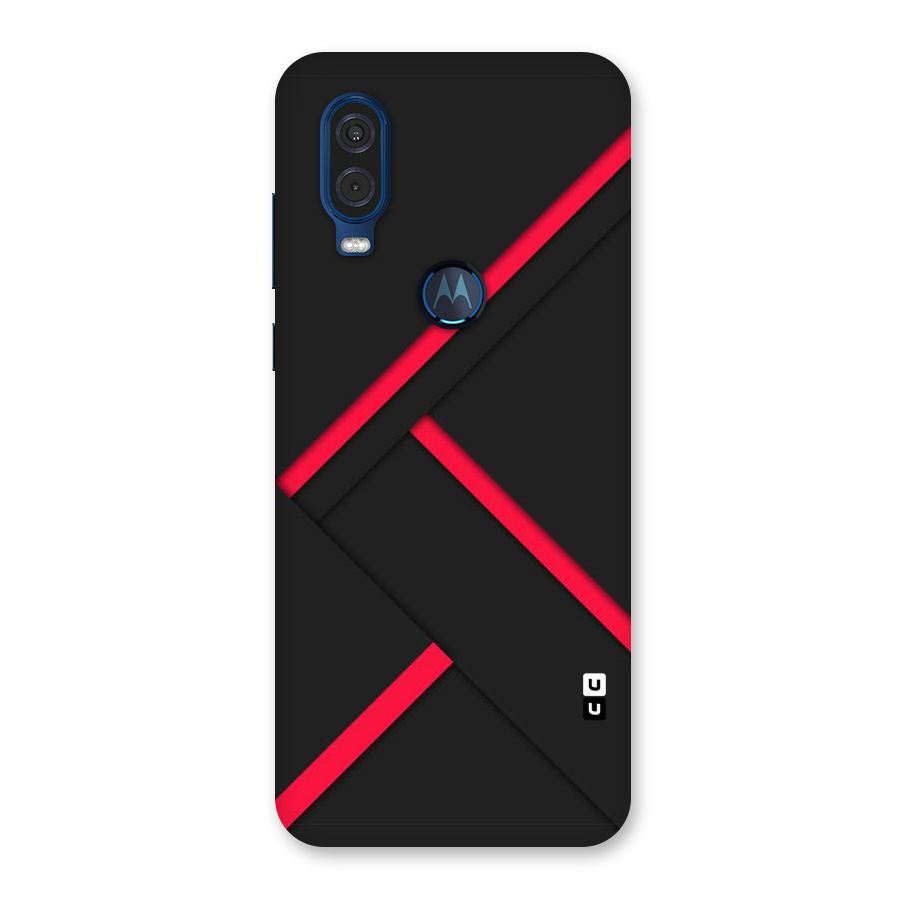 Red Disort Stripes Back Case for Motorola One Vision