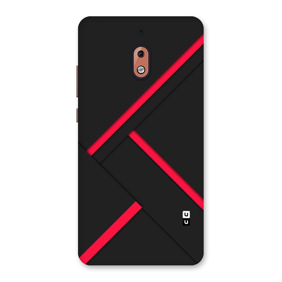 Red Disort Stripes Back Case for Nokia 2.1