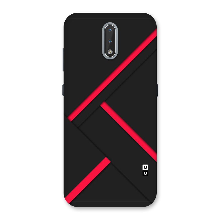 Red Disort Stripes Back Case for Nokia 2.3