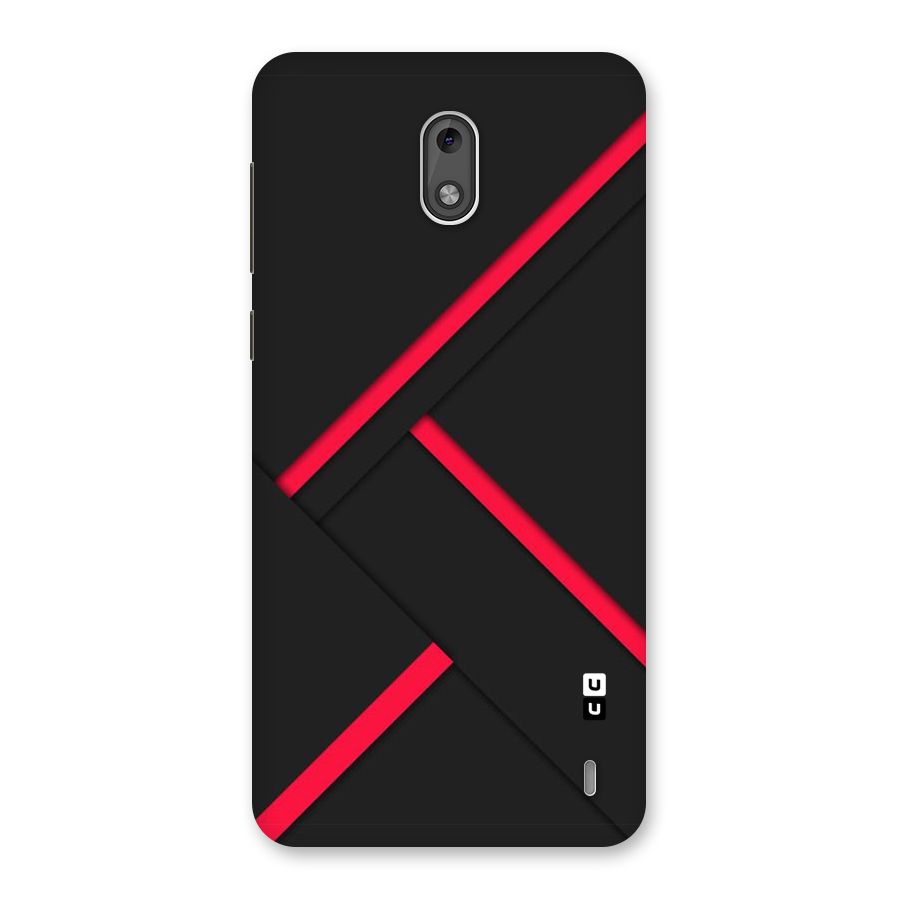 Red Disort Stripes Back Case for Nokia 2