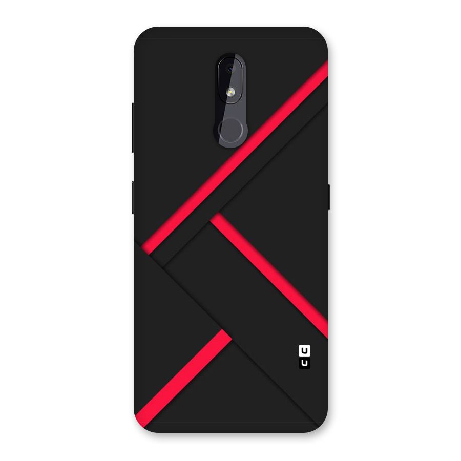 Red Disort Stripes Back Case for Nokia 3.2