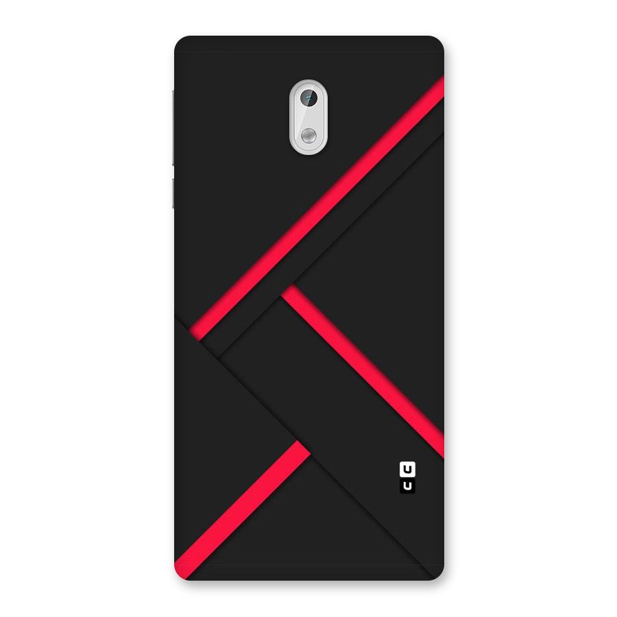 Red Disort Stripes Back Case for Nokia 3