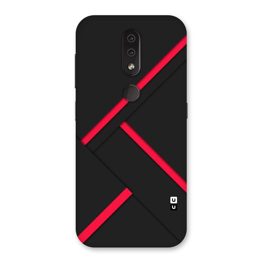 Red Disort Stripes Back Case for Nokia 4.2