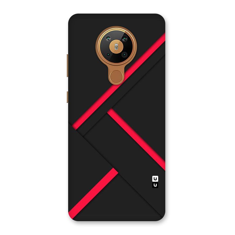 Red Disort Stripes Back Case for Nokia 5.3