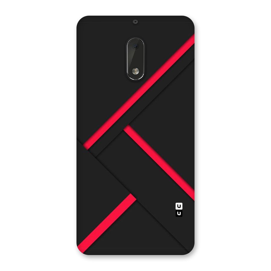 Red Disort Stripes Back Case for Nokia 6
