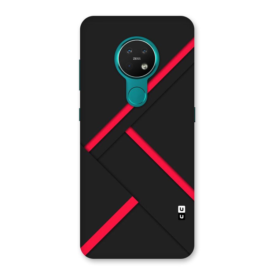 Red Disort Stripes Back Case for Nokia 7.2