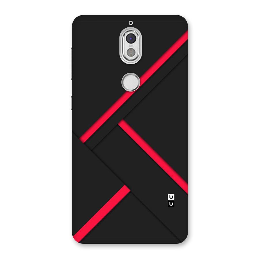 Red Disort Stripes Back Case for Nokia 7