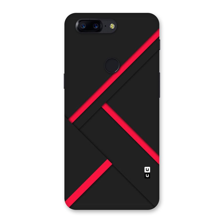 Red Disort Stripes Back Case for OnePlus 5T